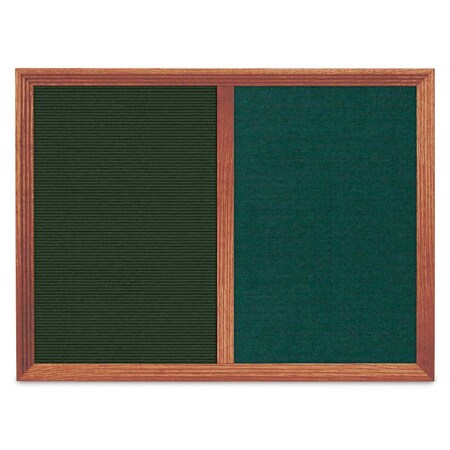 United Visual Products Enclosed Corkboard, 1 Door, 72"x36", 4" Fra UV3418-GOLD-PUMICE